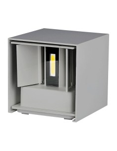 Lampada da Parete 5W con Chip Bridglux Corpo Grigio Quadrato IP65 3000K