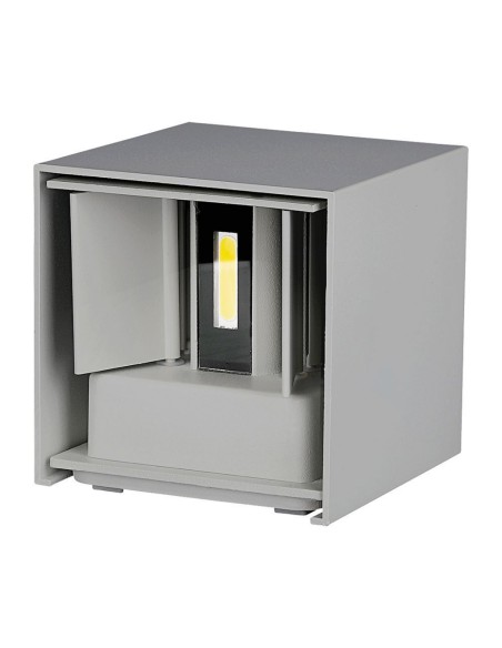 Lampada da Parete 5W con Chip Bridglux Corpo Grigio Quadrato IP65 4000K