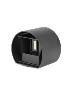 Lampada da Parete 6W con Chip Bridglux Corpo Nero Tondo IP65 4000K