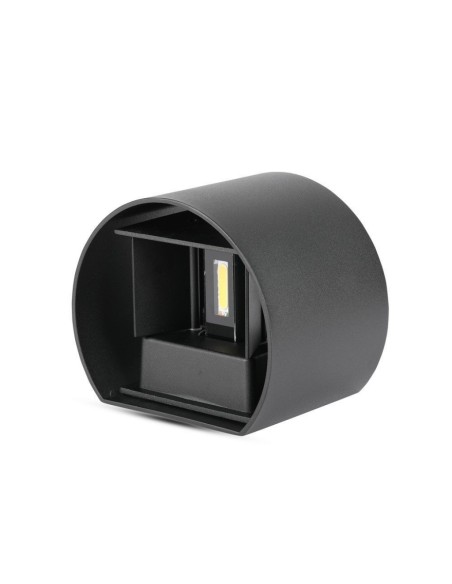 Lampada da Parete 6W con Chip Bridglux Corpo Nero Tondo IP65 4000K
