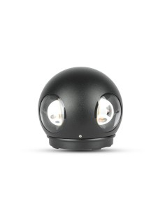 Applique LED 4W Corpo Nero Rotondo 4000K IP65