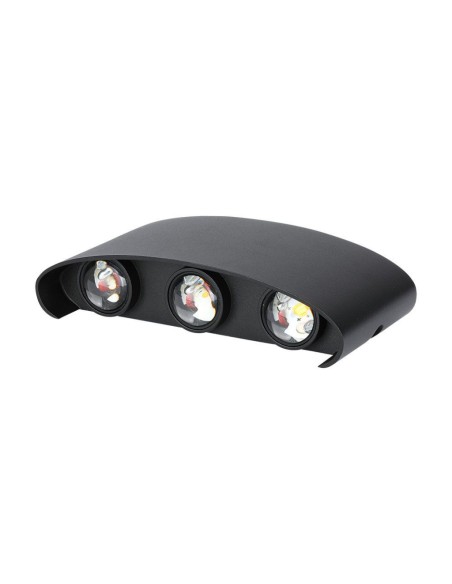 Applique LED 6W Nero Sabbia IP54 3000K