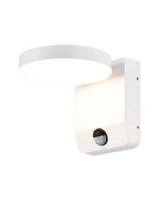 Applique LED 20W con Sensore 4000K Corpo Bianco Rotondo IP65