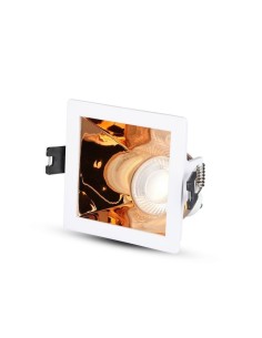 Raccordo GU10 quadrato bianco+oro rosa VT-875