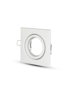 Custodia GU10 quadrata mobile bianca