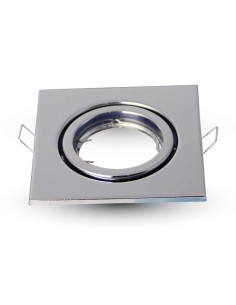 Alloggiamento GU10 quadrato mobile cromato