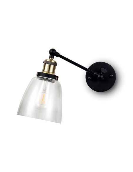 Lampada da parete in vetro a forma di cono D 140mm