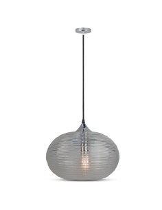 Lampada a Sospensione in Vetro Nero Taglio Diamante Trasparente D 350mm