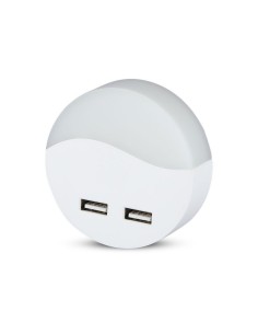 Luce notturna a LED con USB rotonda 3000K