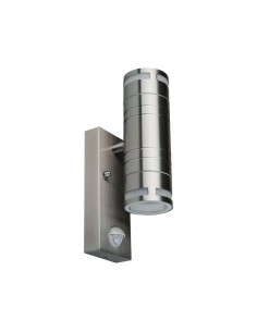 Attacco a parete GU10 Sensore con corpo in acciaio 2 vie IP44