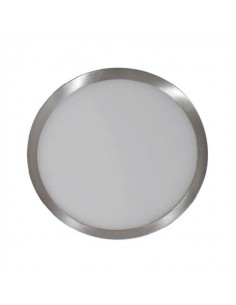 Pannello LED da superficie 6W Nichel satinato rotondo 4500K