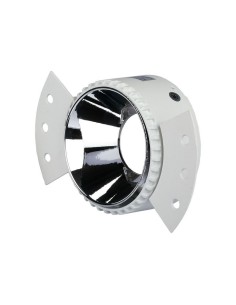 Lampada GU10 rotonda con cornice bianca + riflettore cromato