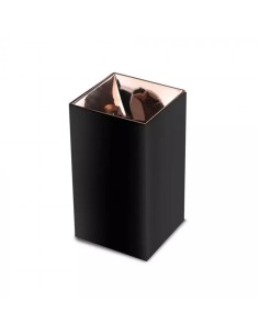 Raccordo GU10 quadrato nero + oro rosa