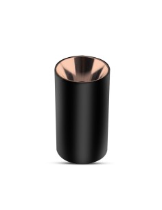 Raccordo GU10 rotondo nero + oro rosa