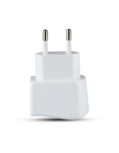 Adattatore da viaggio USB con confezione in blister Bianco