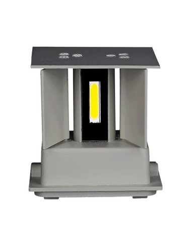 Lampada LED da Muro Quadrata Doppio LED COB 5W 140LM/W Colore Grigio Satinato Fascio Luminoso Regolabile 4000K IP65-preview 6858