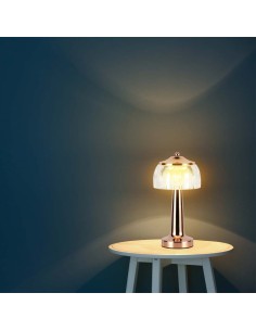 Lampada LED da Tavolo 1W 13.5*26.5 Colore Oro francese Ricaricabile con USB C Touch Dimmerabile 3in1-prodotto in ambiente 2