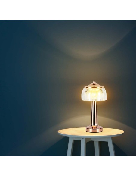 Lampada LED da Tavolo 1W 13.5*26.5 Colore Oro francese Ricaricabile con USB C Touch Dimmerabile 3in1-prodotto in ambiente