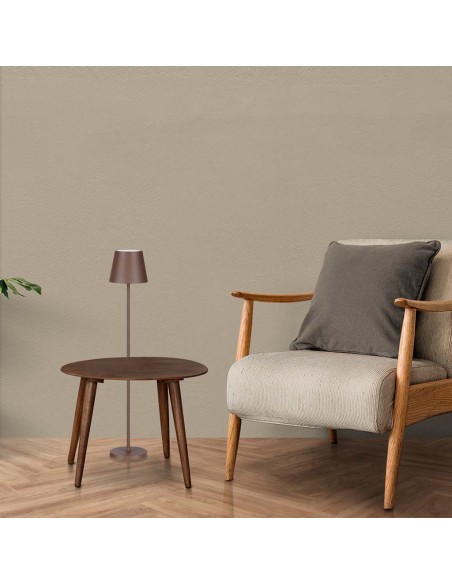 Piantana LED 4W Colore Corten in Alluminio con Touch Dimmerabile Altezza regolabile 3in1 3000K IP54-prodotto in ambiente