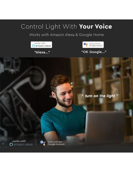 Plafoniera LED Rotonda 60W 3 in 1 Effetto Stellato Compatibile con Google Home e Amazon Alexa Dimmerabile-preview 1839