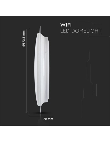 Plafoniera LED Rotonda 60W 3 in 1 Effetto Stellato Compatibile con Google Home e Amazon Alexa Dimmerabile-preview 1843