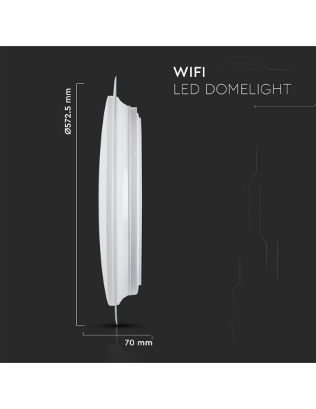 Plafoniera LED Rotonda 60W 3 in 1 Effetto Stellato Compatibile con Google Home e Amazon Alexa Dimmerabile-preview 1843