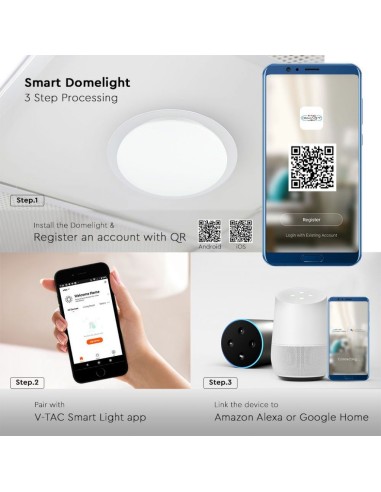 Plafoniera LED Rotonda 60W 3 in 1 Effetto Stellato Compatibile con Google Home e Amazon Alexa Dimmerabile-preview 1844