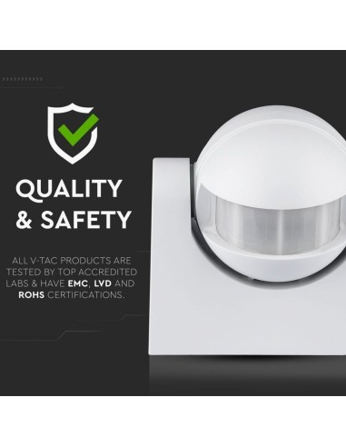Sensore di Movimento a Infrarossi 180 gradi Montaggio a Plafone Orientabile Colore Bianco (Max 300W) IP44-preview 3020