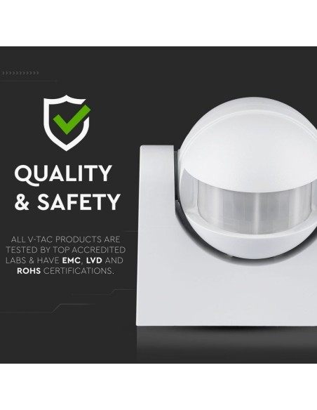 Sensore di Movimento a Infrarossi 180 gradi Montaggio a Plafone Orientabile Colore Bianco (Max 300W) IP44-preview 3020