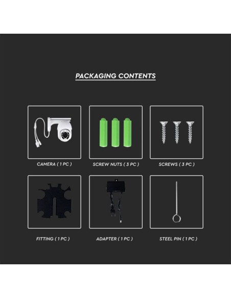 Camera di Videosorveglianza da Esterno 3MP IP WiFi Orientabile PTZ Visione Notturna e Sensori di Movimento-preview315