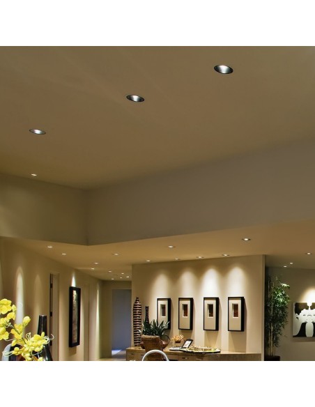 Faretto LED Chip Samsung da Incasso Rotondo LED COB 20W Riflettore Orientabile Colore Nero 4000K-prodotto in ambiente