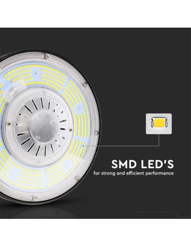 Campana Industriale LED 100W 185LM/W UFO con Driver MeanWell 110 gradi 4000K IP65 Dimmerabile ( 1-10V )-preview 3919