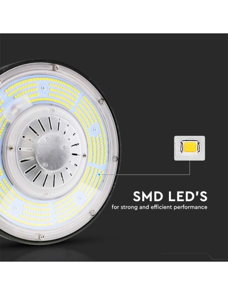 Campana Industriale LED 100W 185LM/W UFO con Driver MeanWell 110 gradi 4000K IP65 Dimmerabile ( 1-10V )-preview 3919