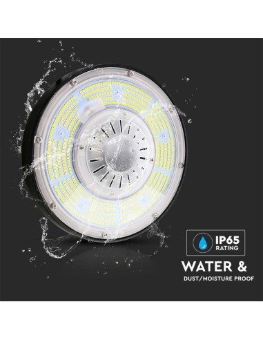 Campana Industriale LED 100W 185LM/W UFO con Driver MeanWell 110 gradi 4000K IP65 Dimmerabile ( 1-10V )-preview 3920