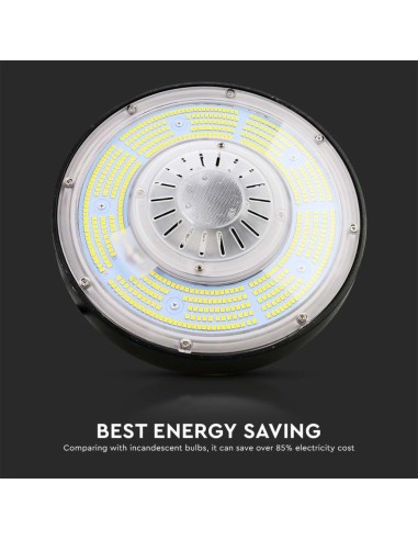 Campana Industriale LED 100W 185LM/W UFO con Driver MeanWell 110 gradi 4000K IP65 Dimmerabile ( 1-10V )-preview 3921