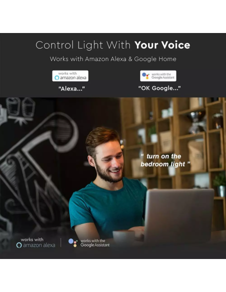 Lampadina LED E14 4 5W a Candela Compatibile con Google Home e Amazon Alexa Tramite App V-Tac Smart RGB-preview59