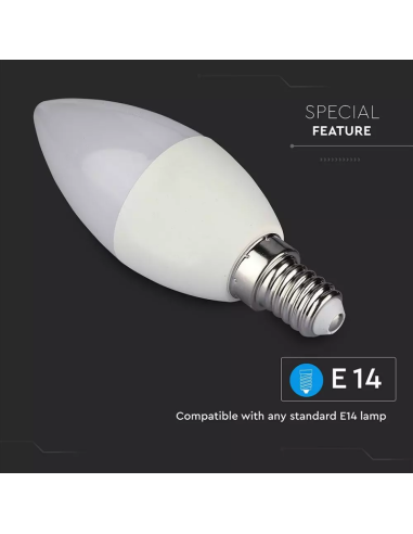 Lampadina LED E14 4 5W a Candela Compatibile con Google Home e Amazon Alexa Tramite App V-Tac Smart RGB-preview62