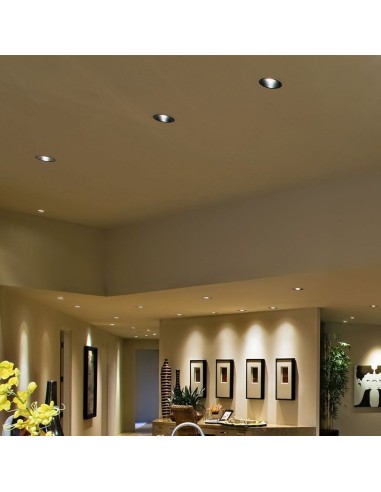 Faretto LED Chip Samsung da Incasso Rotondo LED COB 30W Riflettore Orientabile Colore Nero 6400K-preview 5012