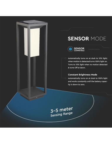 Lampada Solare LED Chip Samsung da Muro Esterno 2W Rettangolare Sensore di Movimento Crepuscolare-preview266
