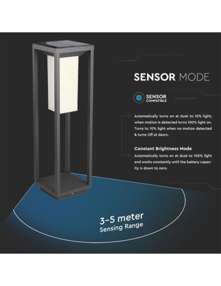 Lampada Solare LED Chip Samsung da Muro Esterno 2W Rettangolare Sensore di Movimento Crepuscolare-preview266
