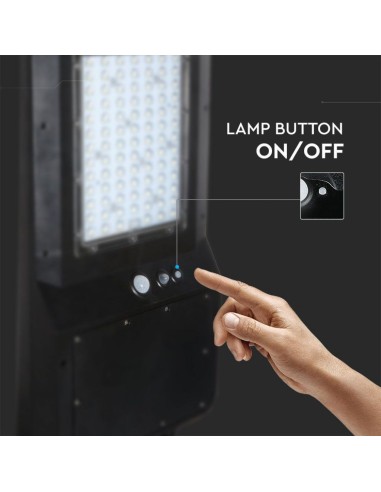 Armatura Stradale LED SMD 40W 120LM/W con Pannello Solare e Sensore PIR Colore Nero 4000K IP65-preview 3091