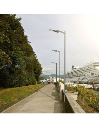 Armatura Stradale LED SMD 40W 120LM/W con Pannello Solare e Sensore PIR Colore Nero 4000K IP65-preview 3098