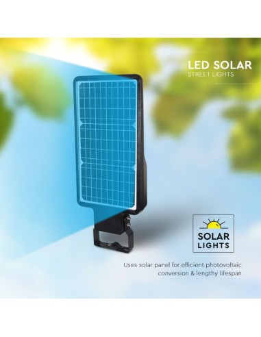 Armatura Stradale LED SMD 40W 120LM/W con Pannello Solare e Sensore PIR Colore Nero 4000K IP65-preview 3103