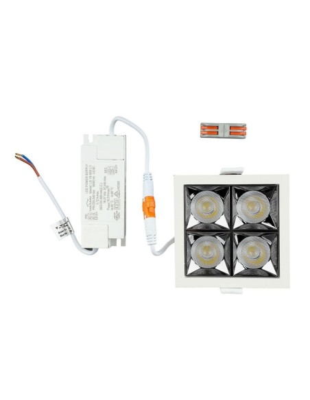 Faretto LED Chip Samsung da Incasso 16W (4*4W) UGR minore 19 12 gradi 4000K CRI maggiore 90-preview 1364