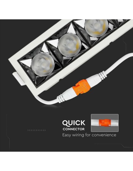 Faretto LED Chip Samsung da Incasso 20W (5*4W) UGR minore 19 12 gradi 5700K CRI maggiore 90-preview 1383