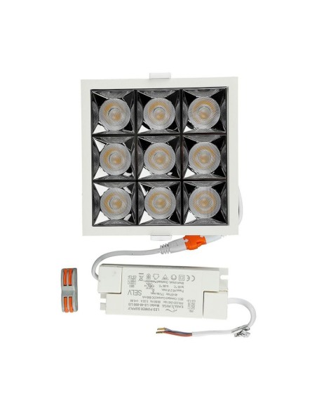 Faretto LED Chip Samsung da Incasso 36W (9*4W) UGR minore 19 36 gradi 5700K CRI maggiore 90-preview 1636