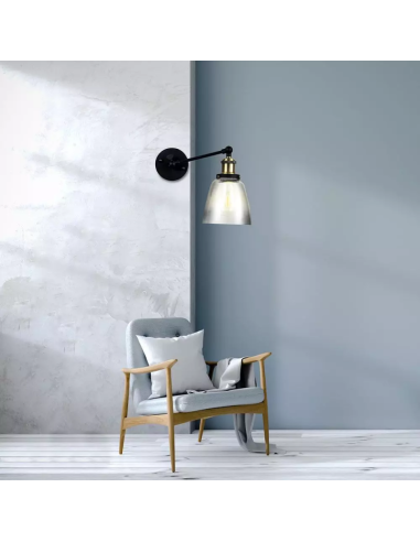 Lampada LED da Muro con Portalampada E27 (Max 60W) con Campana in Vetro d 140mm IP20-preview 2912