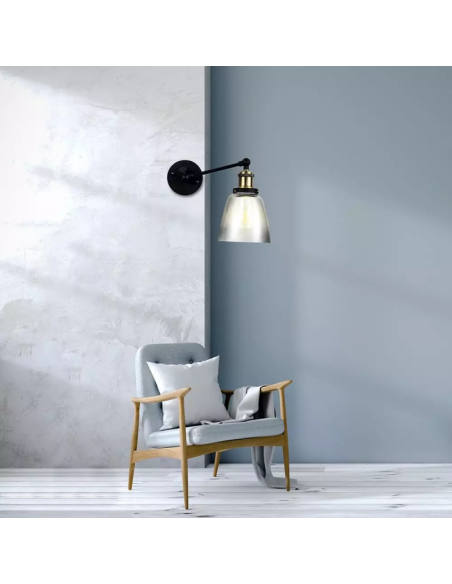 Lampada LED da Muro con Portalampada E27 (Max 60W) con Campana in Vetro d 140mm IP20-preview 2912