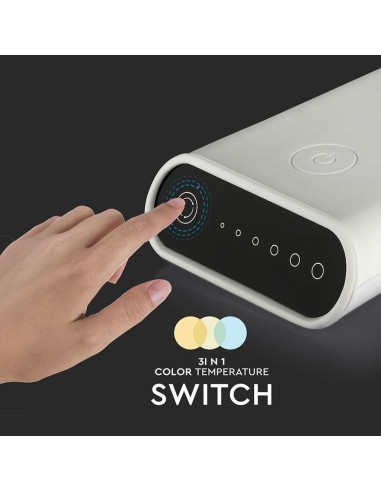 Lampada LED da Tavolo 6 5W Flessibile Cambio Colore 3 in 1 Corpo Bianco Dimmerabile-preview 4378