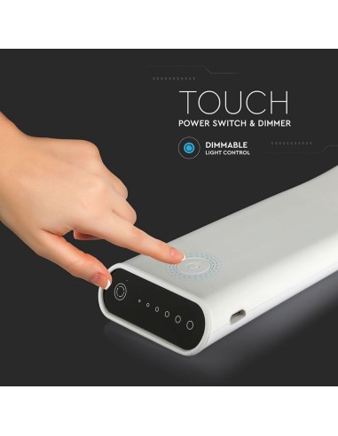 Lampada LED da Tavolo 6 5W Flessibile Cambio Colore 3 in 1 Corpo Bianco Dimmerabile-preview 4379